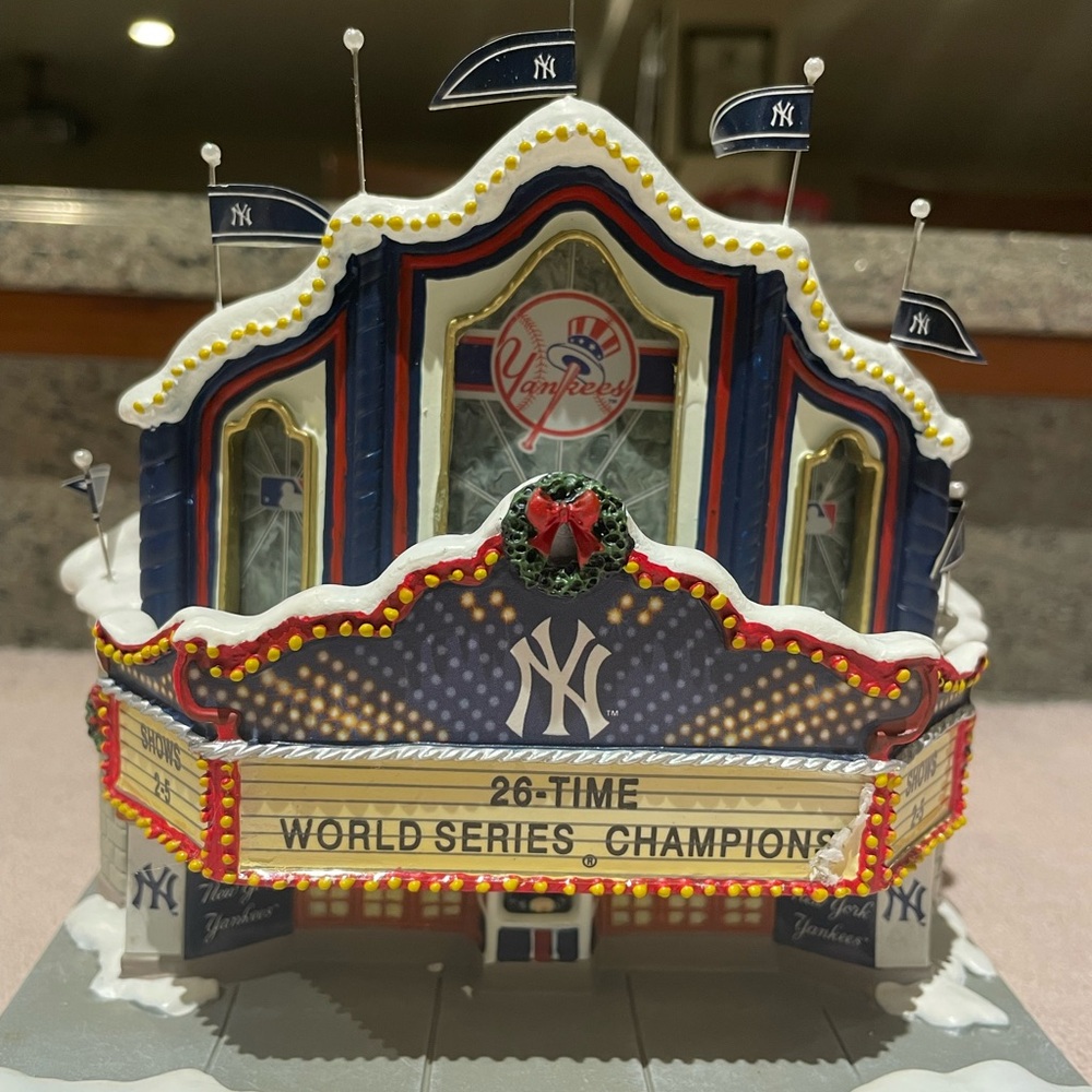 Hawthorne Yankee Christmas Village piece. Movie Theater